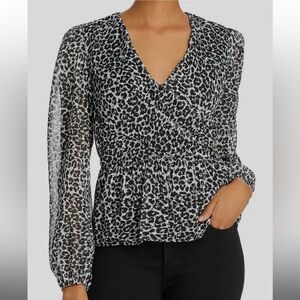 THE KOOPLES Paris Leopard Rain Top Size 0